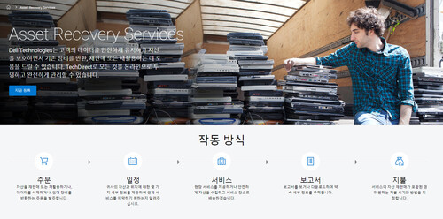 델 자산 회수 및 재활용 서비스 포탈 페이지