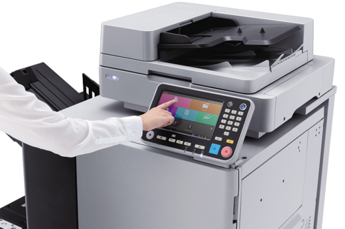 컴컬러(ComColor)' 새 프로페셔널 잉크젯 라인인 ‘GL 시리즈’ 작동 모습(사진제공=리소코리아)