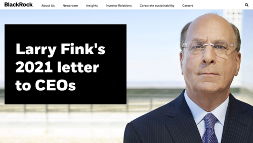 2021년 CEO 연례 서한, 출처=블랙록 홈페이지
