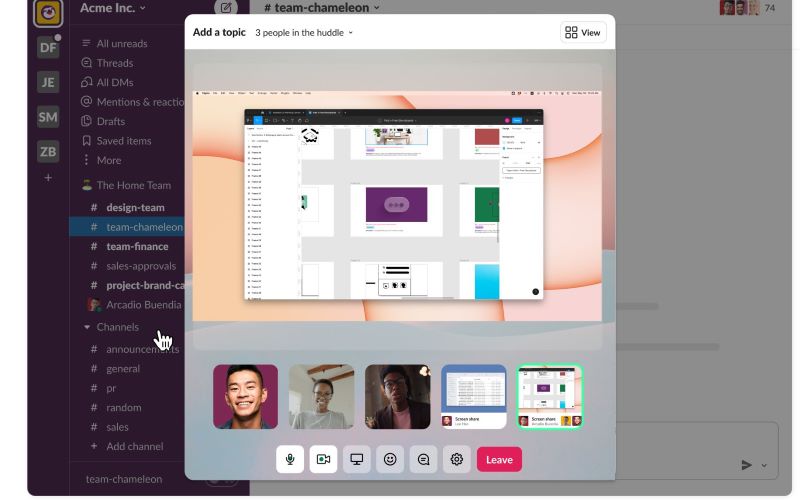새로운 협업 기능이 추가된 슬랙 허들