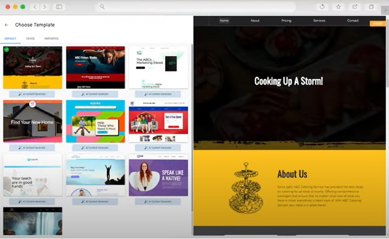 위스폰드가 출시한 생성AI  기반 웹사이트 빌더