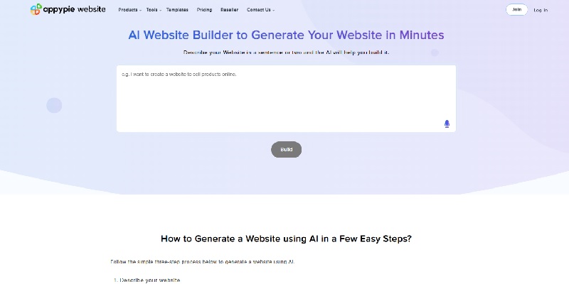 애피파이의 AI 웹사이트 빌더 사이트