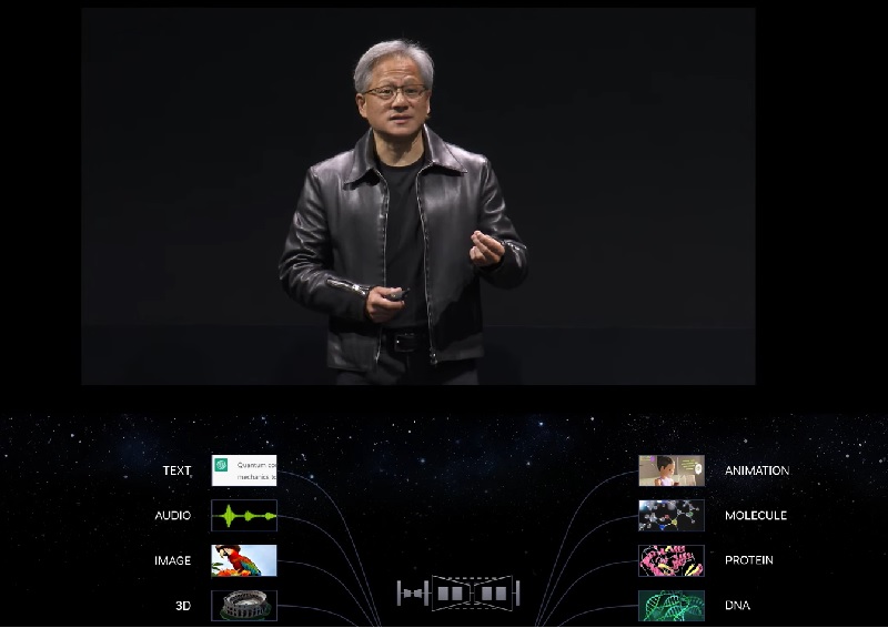 컴퓨텍스 2023에서 기조연설을 하고 있는 젠슨 황 엔비디아 CEO