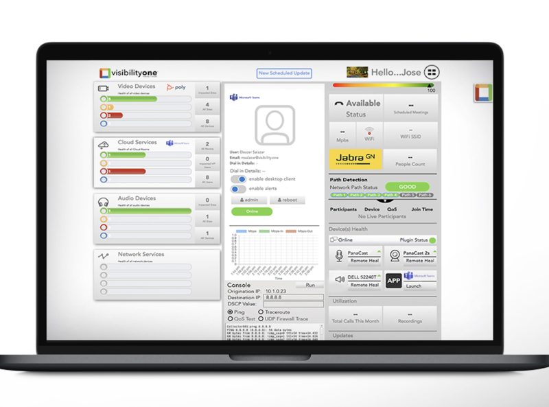 MS 팀즈 모니터링 뷰 (자료 제공=비저빌리티원)