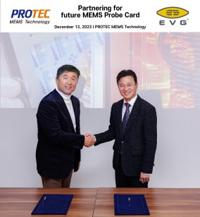 왼쪽부터 조용호 피엠티 대표이사, 윤영식 EVG 지사장