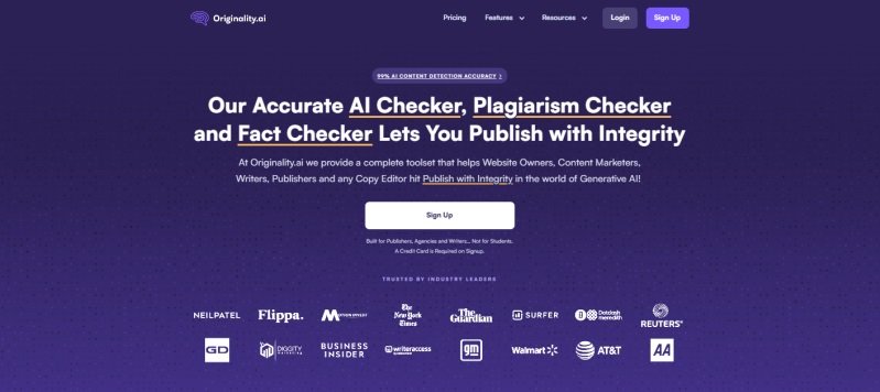 오리지널리티에이아이 홈페이지