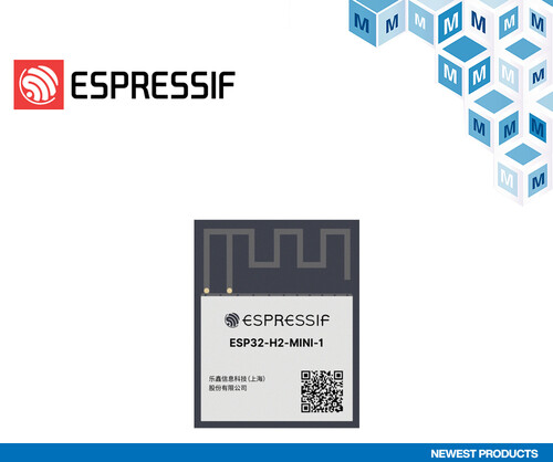 에스프레시프 시스템즈의 ESP32-H2-MINI-1x BLE & IEEE 802.15.4 모듈