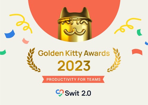 스윗이 프로덕트 헌트 골든 키티 어워드 2023을 수상했다.