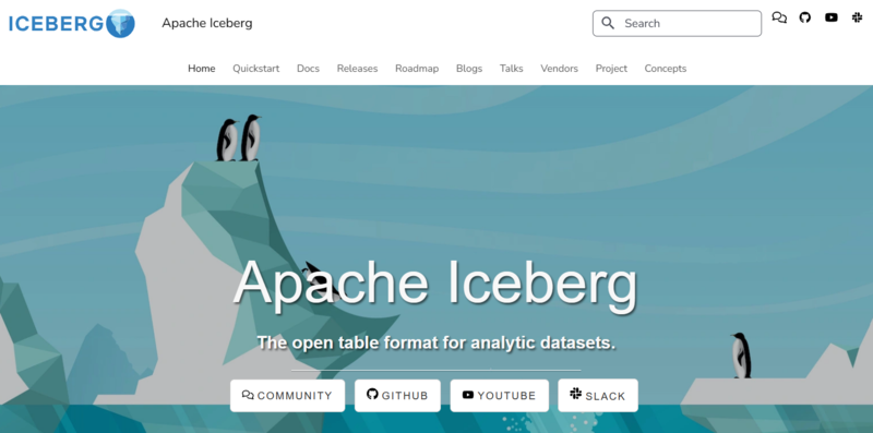아파치 아이스버그 홈페이지