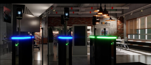 엔비디아 옴니버스를 통해 구현한 씨이랩 사무실 전경