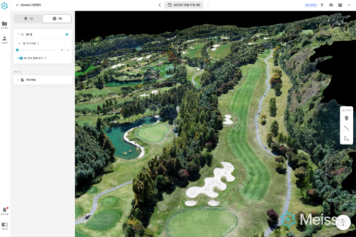 메이사그린에서 자동 생성한 서원밸리CC 3D 지도