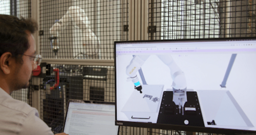 엔비디아와 인트린직의 로봇 파지 기술 시뮬레이션