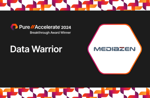 미디어젠이 데이터 워리어 상을 수상했다(자료제공=퓨어스토리지)