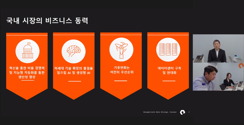 퓨어스토리지 온라인 기자간담회