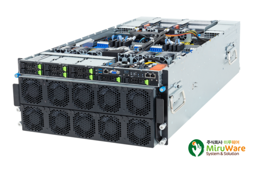 기가바이트의 G593-ZX1 5U MI300X OAM’ 제품 예시