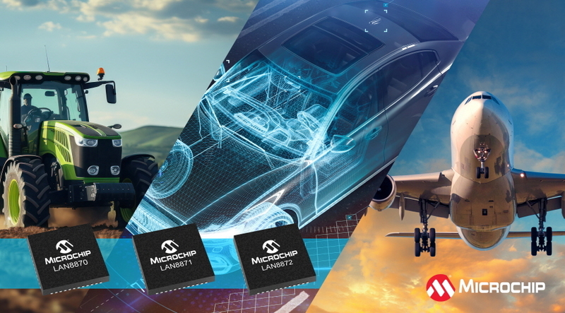 이더넷 물리계층 송수신기 ‘LAN887x’ 제품군 예시