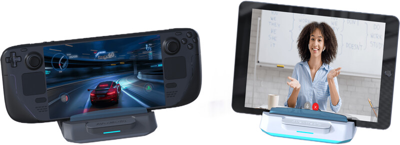 에버미디어의 모바일 도크스테이션 ‘엑스트라 고’ 제품 예시