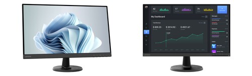 레노버 ‘D27-40’ 및 ‘D24-40’ 모니터 제품 예시