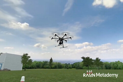 라온메타의 드론 조종 자격증 실습 콘텐츠 실제 화면