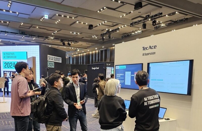 테크에이스(TecAce)가 AI 관리감독 솔루션 ‘AI 슈퍼 비전(AI Supervision)’을 ‘SK AI 서밋 2024’에서 선보였다