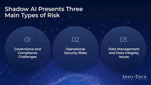 인포테크는 정부기관의 섀도우 AI와 관련된 위험을 세 가지 주요 유형으로 분류했다. (자료 제공=인포테크 리서치 그룹)