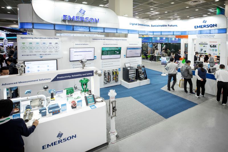 한국에머슨 인터배터리 2025 전시회 부스