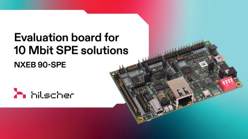 힐셔의 10Mbit SPE 솔루션을 위한 신규 평가 보드