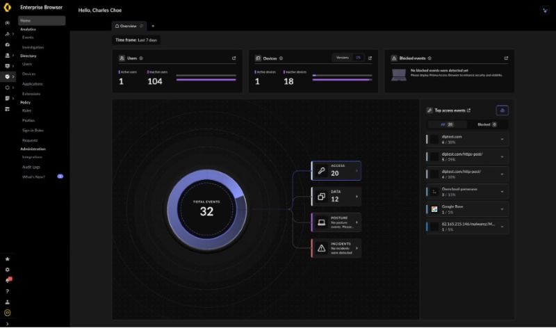 팔로알토 네트웍스 프리즈마 액세스 브라우저 2.0
