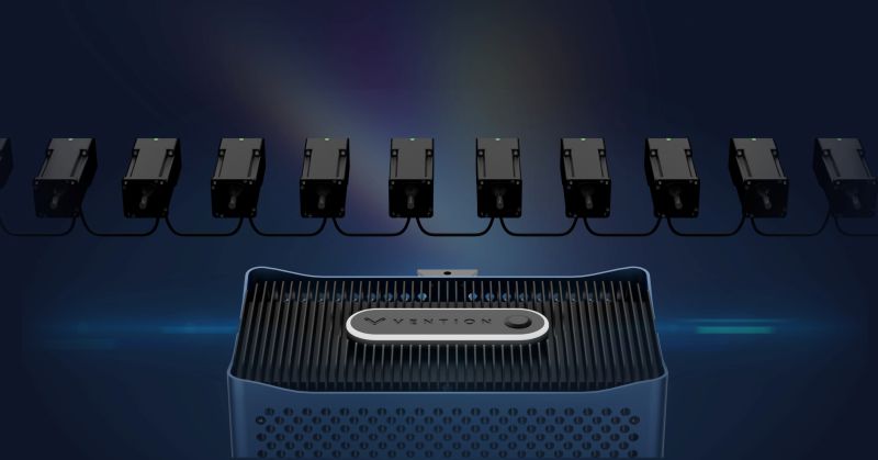 벤션의 머신모션 AI는 엔비디아 컴퓨팅, AI 비전, 내장형 셀룰러 연결 기능을 결합하여 단일 셀에서 전체 생산 라인에 이르기까지 공장 전체의 지능적인 자동화를 구현한다.