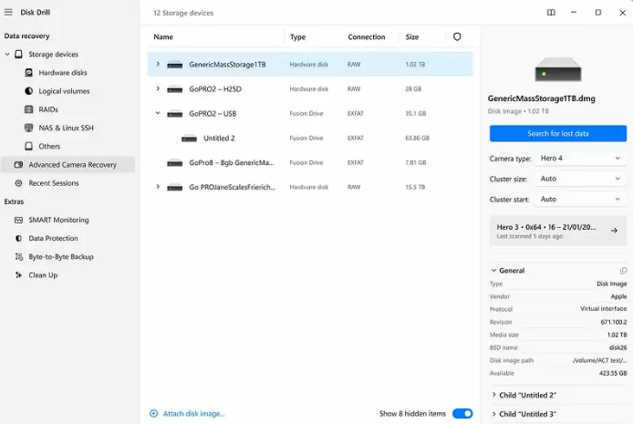 ‘디스크 드릴 6’ 대시보드 화면