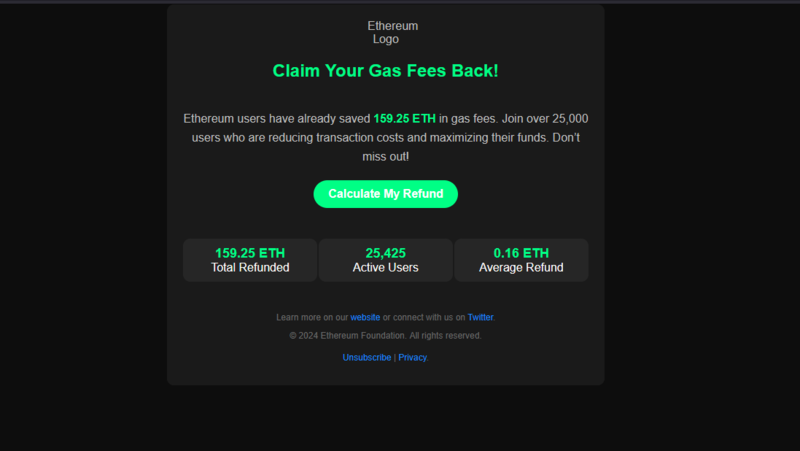 거래 수수료 환급을 유도하는 피싱 이메일(자료제공=카스퍼스키)