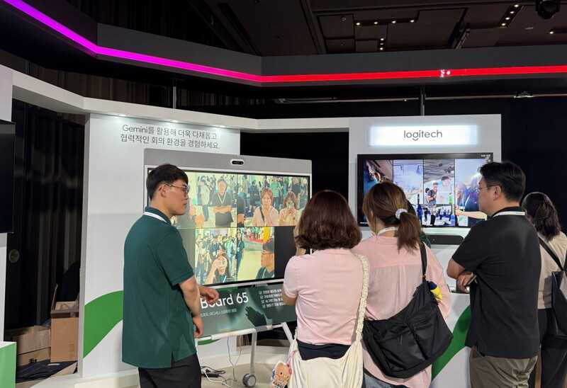  ‘구글 클라우드 데이 서울 2025’ 내 로지텍 부스 사진