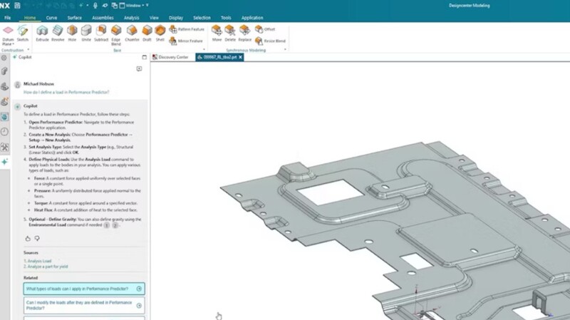 디자인 코파일럿 NX 화면