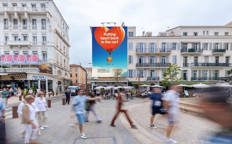 프랑스 칸 해변의 크리테오 신규 브랜드 캠페인 이미지