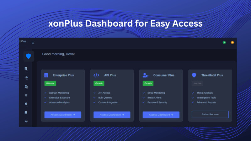 엑스원플러스 대시보드 화면