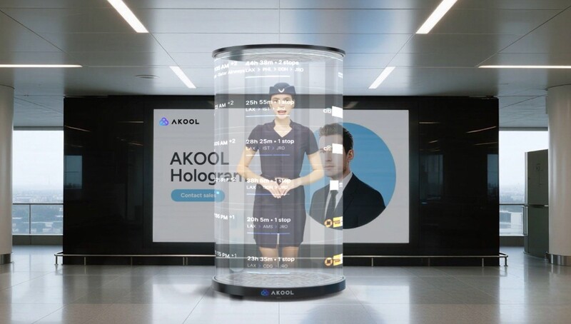 아쿨의 AI 기반 아바타를 현실 세계로 가져오는 홀로그램 아바타 디스플레이 시리즈