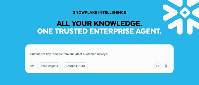 스노우플레이크 인텔리전스 화면(자료제공=스노우플레이크)